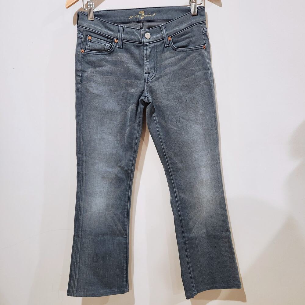 7 For All Mankind Women's Slate Gray Bootcut Jeans Size 26 Low-Mid Rise